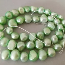 Loose бусы светло зеленый пресноводного жемчуга 7-9 мм barqoue 1" для DIY ювелирное fppj бусы природа