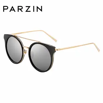 PARZIN Brand Retro Round Frame Double beam Polarized Sunglasses Women\'s Fashion Colorful Eyewear Female \'s Driving Glasses9666