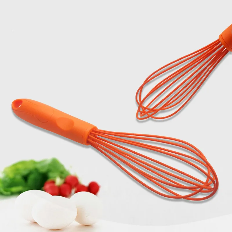 1Pc Kitchen Egg Tools Balloon Silicone Wire Whisk Manual Egg Beater