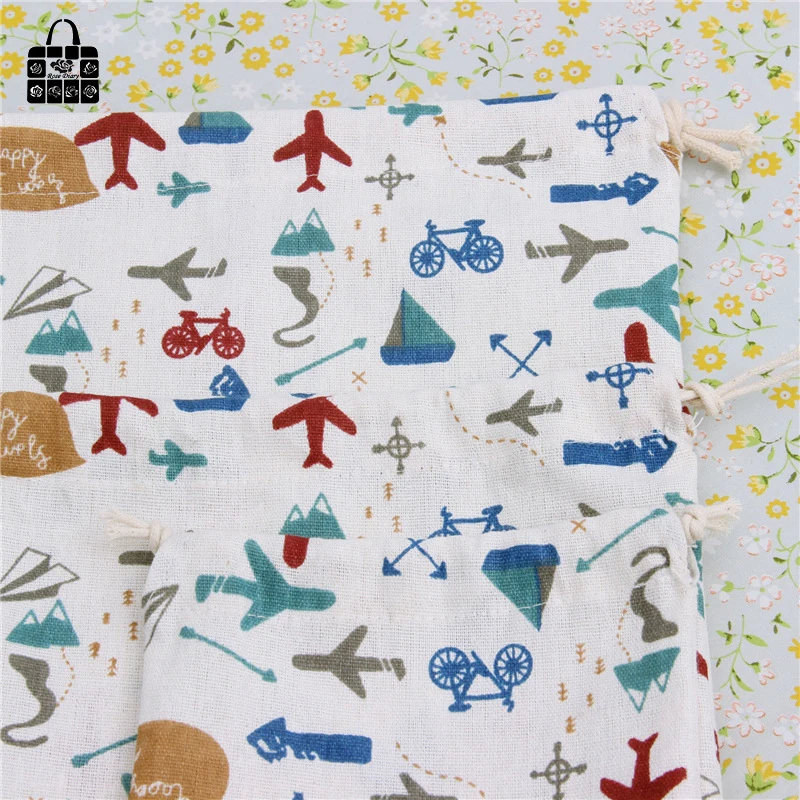 Plane war printed 100% cotton bag Travel Accessories Clothes underwear shoes toy Storage Pouch Luggage Packing Organizers bag Plane war printed 100% cotton bag Travel Accessories Clothes underwear shoes toy Storage Pouch Luggage Packing Organizers bag