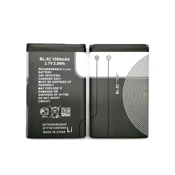 

5PCS/Lot New BL-5C BL5C BL 5C Battery For Nokia 1112 1208 1600 1100 1101 N70 N71 N72 N91 E60 E50 1000 1010 1110 1111 1108 1116