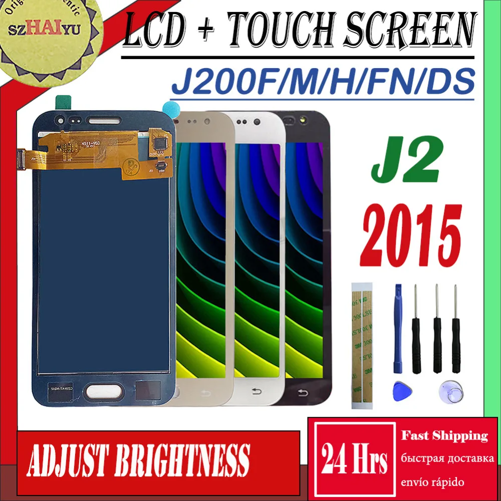 

SM-J200FN/F/M/H/DS For Samsung Galaxy J2 2015 J200 LCD Display + Touch Screen J200H J200FN J200F J200M Screen Adjust Brightness