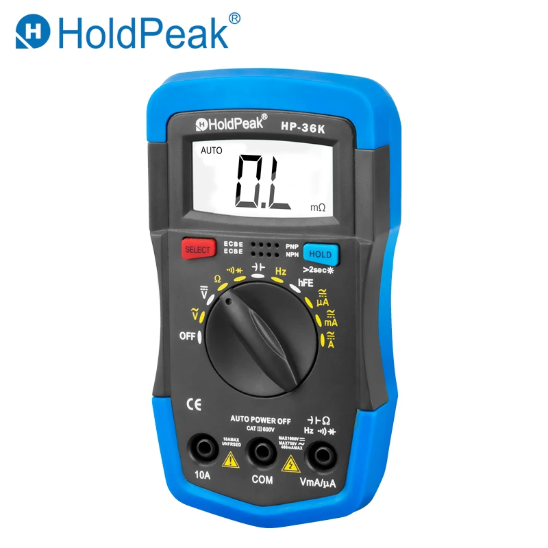 тестер мультиметр цифровой Holdpeak HP 36K AD / DC авто диапазон портативный тестер|multimeter