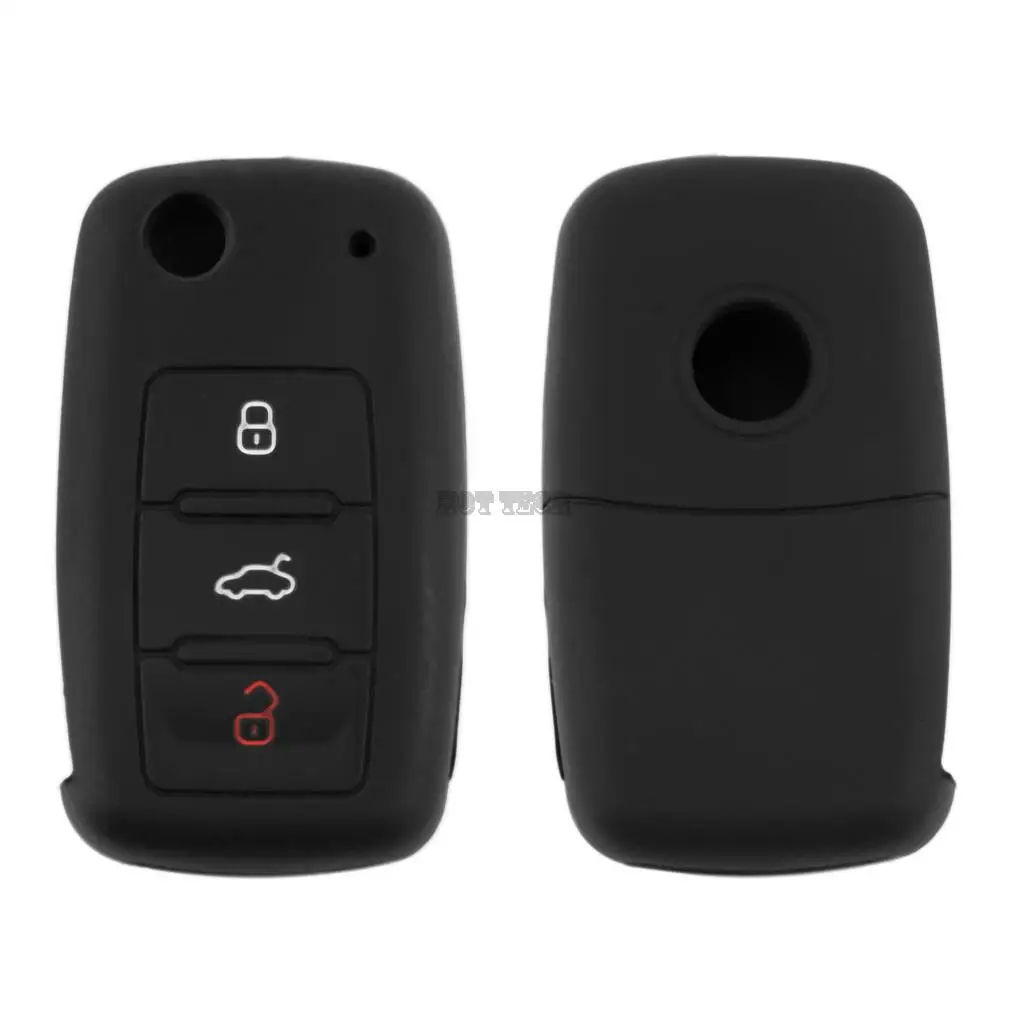 

New New 3 Buttons Silicone Car Key Cover For VW For Volkswagen For Passat For TouranTransporter