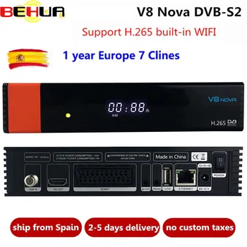 

GTmedia V8 Nova DVB-S2 HD Satellite receiver Support H.265 Decoder with Clines Newcamd power vu biss built WiFi set top TV box
