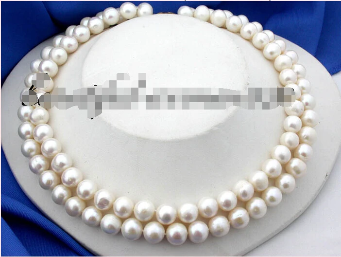 

z1175 11mm round white fw pearl necklace 9k clasp