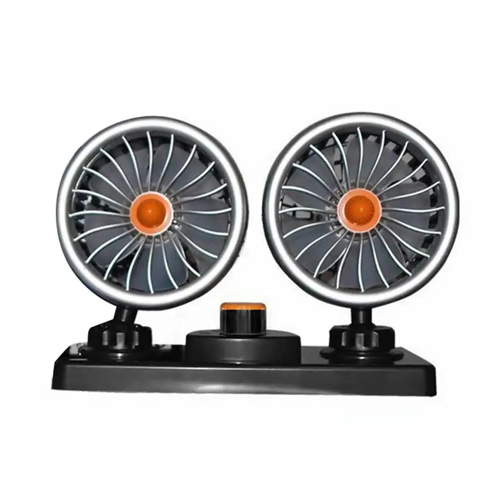 

Dual Head Mini 12V/24V Car Seat Clip Cooling Fan 360 Rotating Strong Wind Car Air Cooler Exhaust Heat Sink Fans Wire Control