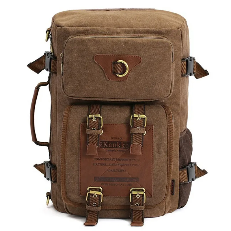 Kaukko Vintage Canvas Backpack Bag and Daypack Men's Backpacks Travel Men's Travel Bags Khaki Laptop Backpacks Men Backpack Male цена Kaukko Vintage Canvas Backpack Bag and Daypack Men's Backpacks Travel Men's Travel Bags Khaki Laptop Backpacks Men Backpack Male цены онлайн
