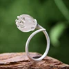 Lotus Fun, bague fleur véritable en argent Sterling 925, cristal naturel, fait à la main, bijoux fins, Lily of the Valley, cadeau pour femmes ► Photo 2/6