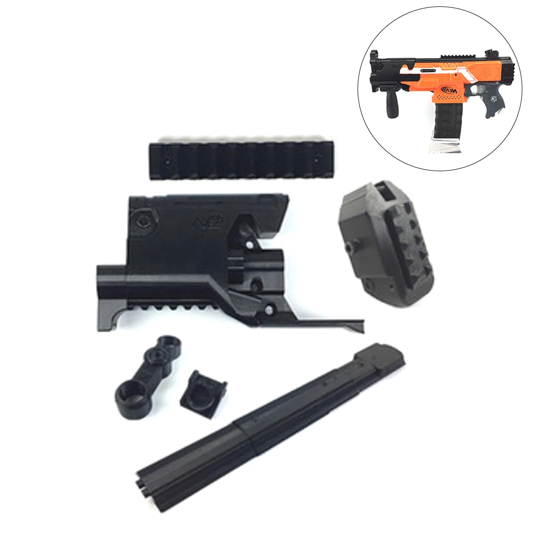 

Maliang 3D Printing Type K and Type A Appearence Modified Kit for Nerf A0711 N-Strike Elite Stryfe Blaster - Black