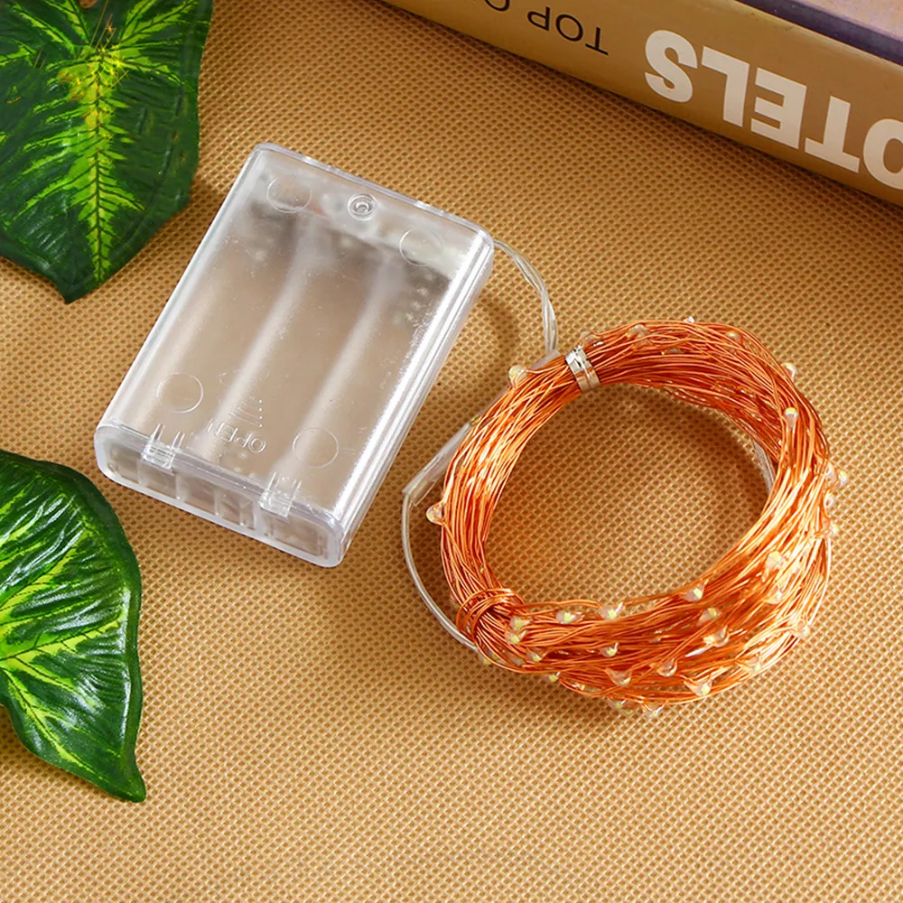 

YIYANG LED String Lights Waterproof Strip Copper Wires Warm White Battery Powered Lamp For Decoration Christmas New Year Wedding
