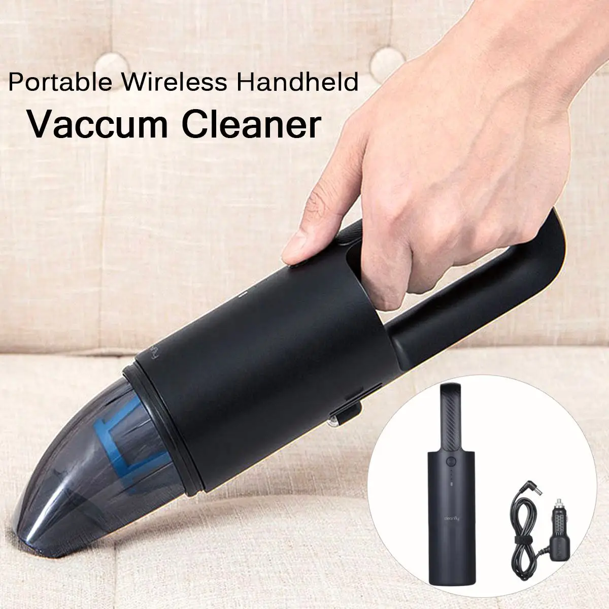 

Portable Car Home Wireless Hand-Helded Strong Suction Fast Charge Car Vaccum Cleaner