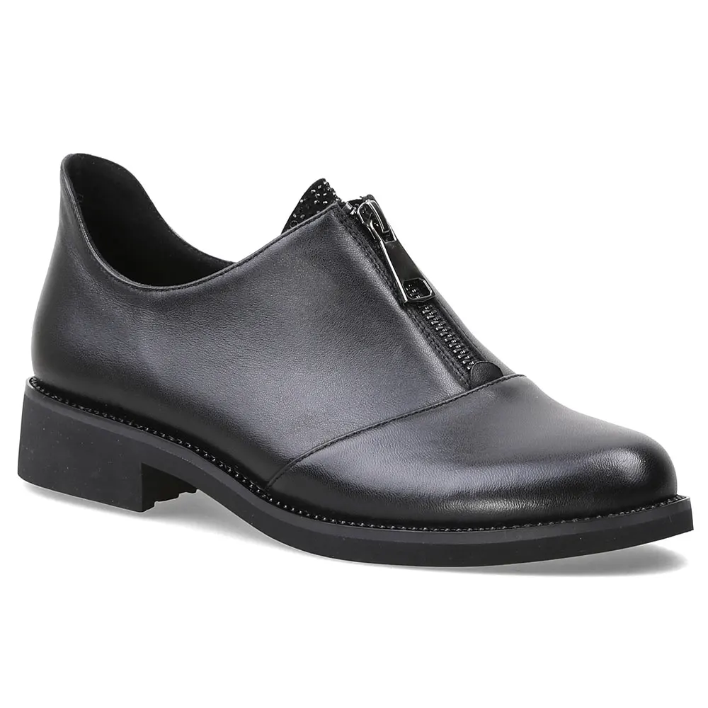 Para Cuero Auténtico Rhinestone Mujeres Flats Casual Marca Deslizamiento Mebi Las Negro Zapatos De En Mujer Moda wqFxYYvH