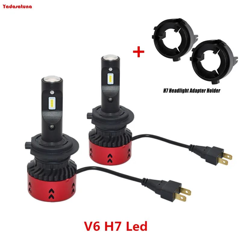 

1 Set 70W White H7 PX26D LED Car Headlight Fog Bulbs Lampada+H7 LED Adapter Holder For Vw Golf Multivan Touran Sharan Scirocco