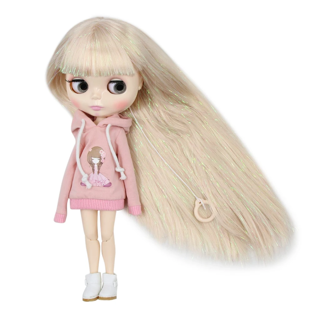 Ледяная кукла DBS Blyth M 47 280BL3139 для тела из белой кожи блестящие светлые волосы с