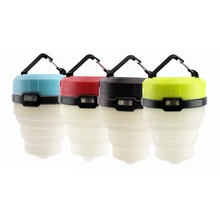 Портативный светильник 20 Вт силиконовый Кемпинг Светильник 4-режиме IPX6 Водонепроницаемый висит палатка лампа Складной садовый светильник с крюком