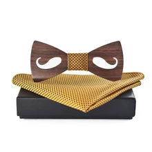 Mantieqingway женский галстук-бабочка платок Набор для мужской рубашки деревянный галстук-бабочка галстук ручной работы Свадебный галстук Карманный квадратный