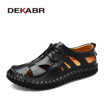 

Dekabr Comfortable Men Sandals Summer Casual Shoes New Mens Beach Shoes Breathable Waterproof Footwear Men Lazy Shoes Size 38~44