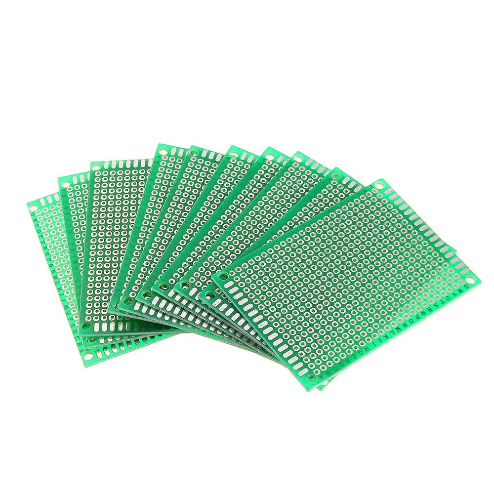 

10pcs 5x7cm FR-4 2.54mm Single Side Prototype PCB Printed Circuit Board