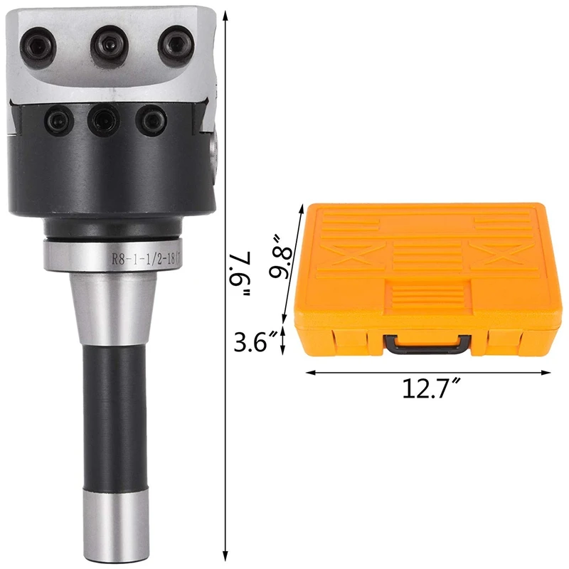

Boring Head 5.08 Cm / 7.62 Cm R8 Setting Boring Head Set,Taper Collet Chuck Holder Lathe Milling Cutter