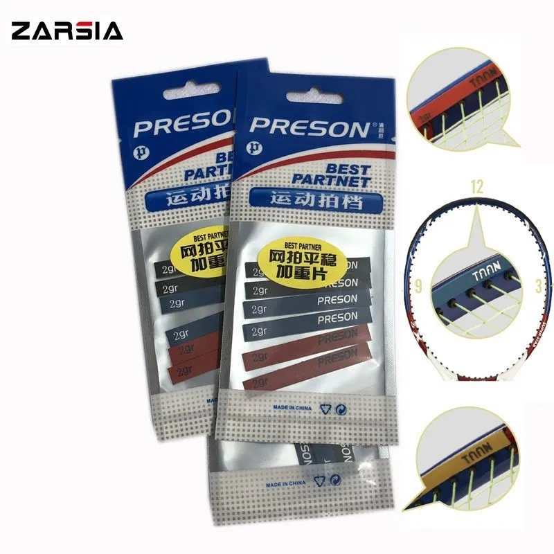 (1 pack=6pcs) TAAN Tennis rackets heavier sticker Tennis racket weight
