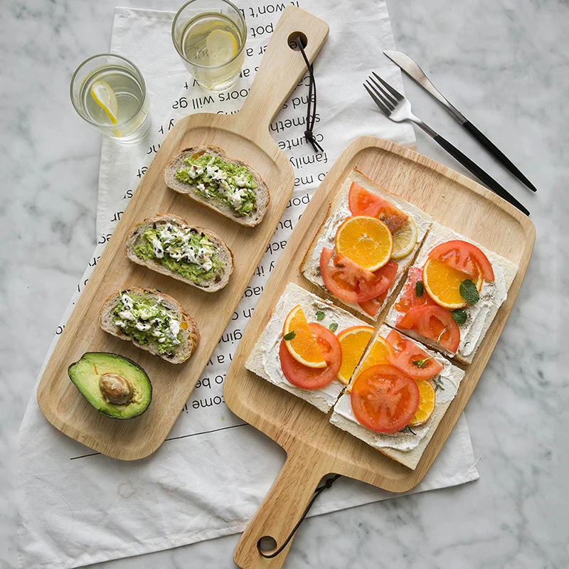 

Square Rubber wood Cutting Board Double Sides Available Fruit Cake Cheese Board Pizza Sushi Bread Tray Cooking Blocks lw0314334