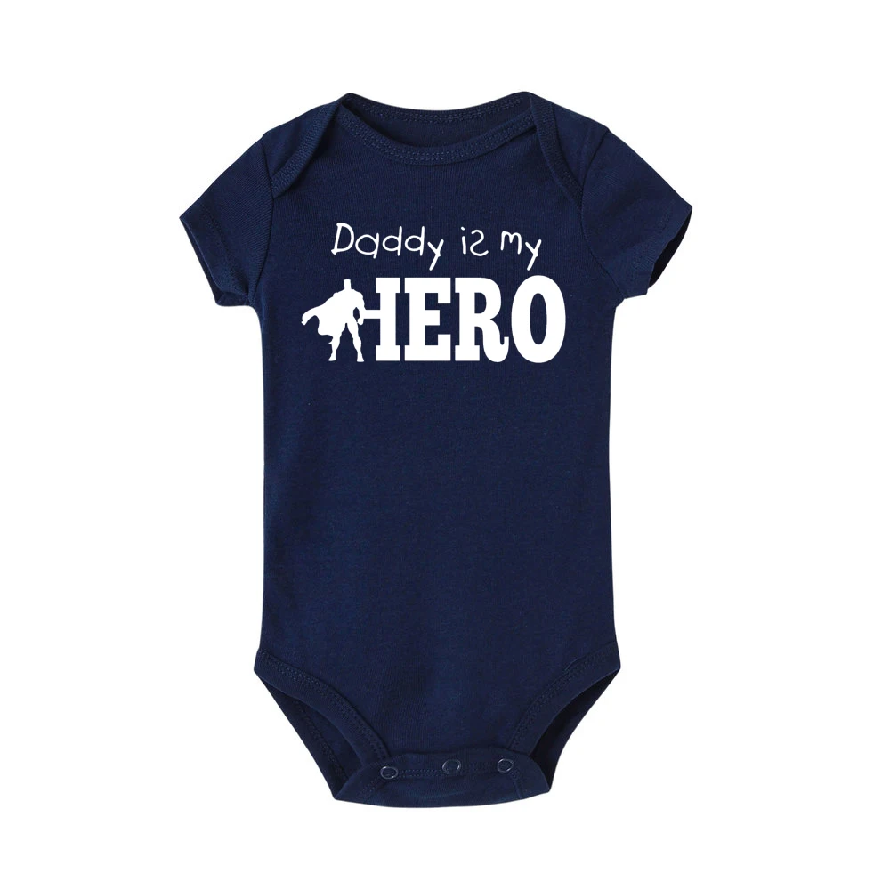 Daddy is my hero/модный Детский боди; хлопковые пижамы для малышей; vetement enfant fille; боди для новорожденных девочек; bebe - Цвет: R295-SRPDB-