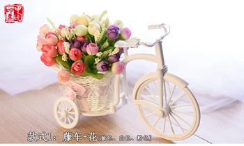 

Rattan Big Wheel Bicycle Decoration Simulation Flower Set Photography Photographic Background Decoration