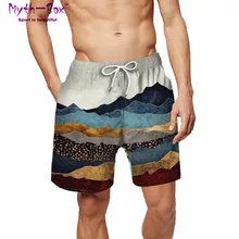 Летние мужские пляжные шорты водонепроницаемые спортивные штаны пустыня 3D принт мужские свободные беговые шорты для тренажерного зала шорты для отдыха Плавание Серфинг доска одежда для плавания