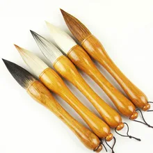 Высококачественная кисточка для китайской каллиграфии, шерстяная ласка и кролик, множество волокон, Хоппер-фигурные макияжные кисточки, четыре драгоценности Scholar