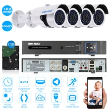 OWSOO 1080N DVR с 4 шт 1080P AHD детектор движения ночное видение CCTV камера для камеры безопасности Система наблюдения комплект 1 ТБ