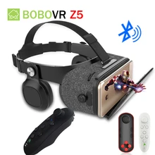 BOBOVR Z5 Update Bluetooth VR 120 FOV 3D Cardboard Helmet Virtual Reality Glasses Headset Stereo Box for 4.7-6.2’In Mobile Phone