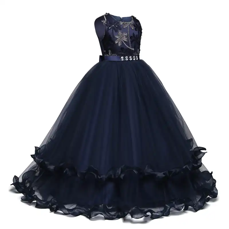 navy and burgundy flower girl dresses