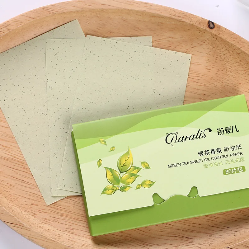 Увлажняющая бумага Matcha масло для лица 3 упаковки 240 шт. зеленого чая впитывающая