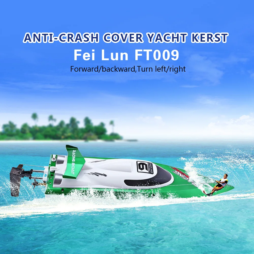 

New Arrival Fei Lun FT009 2.4G High Speed Remote Control Racing Boat 30km/h Anti-crash Cover Yacht Christmas Birthday Gift