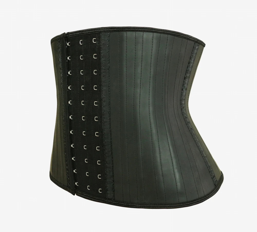 NB1504 1 Atbuty Latex Corset Waist Trainer 25 Steel Boned Short Torso Body Shaper Slimming Shapewear (8)
