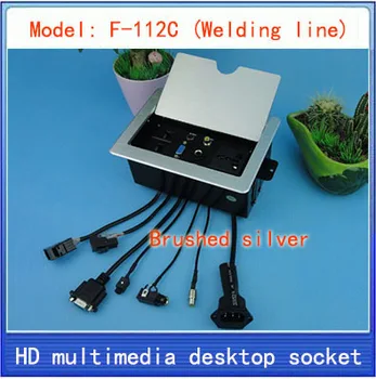 

socket / hidden /multimedia information outlet box/ network RJ45 3.5 Audio video VGA MIC CABLE interface desktop socket F-112C