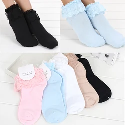 1 Pair Fashion Princess Girl Cute Sweet Women Ladies Vintage Lace Ruffle Comfortable Ankle Socks Short Socks