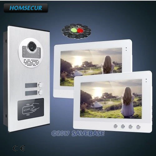 Homsur 10,1 "ЖК-Видео дверной телефон домофон комплект с двухполосной домофон для дома/квартиры