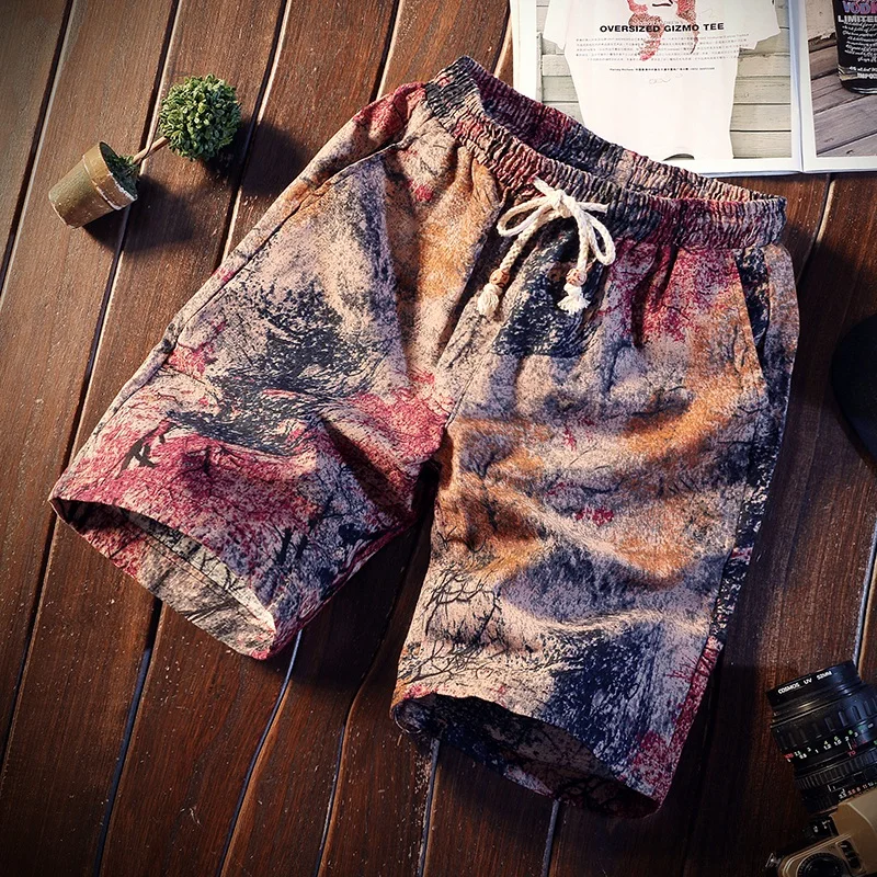 

17 Color Men's Casual 2019 Men Shorts Beach Short Breathable Quick Dry Loose Casual Hawaii Printing Shorts Man Plus Size K677