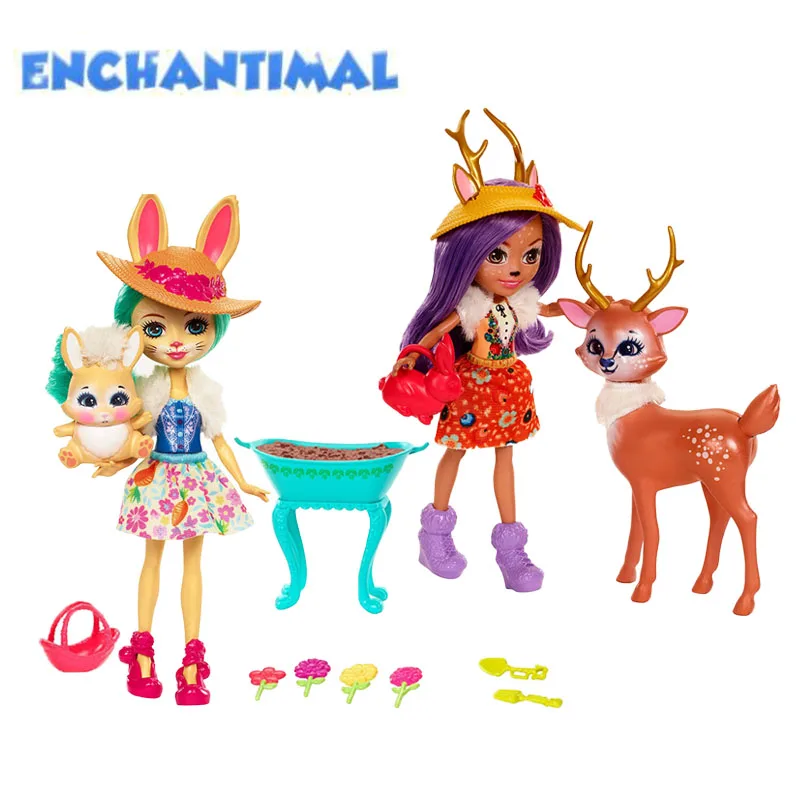 

Enchantimals Garden Magic Doll Playset FDG01 Fashion Enchantimals Collectible Model Dolls Toy for Girls Gift Toys