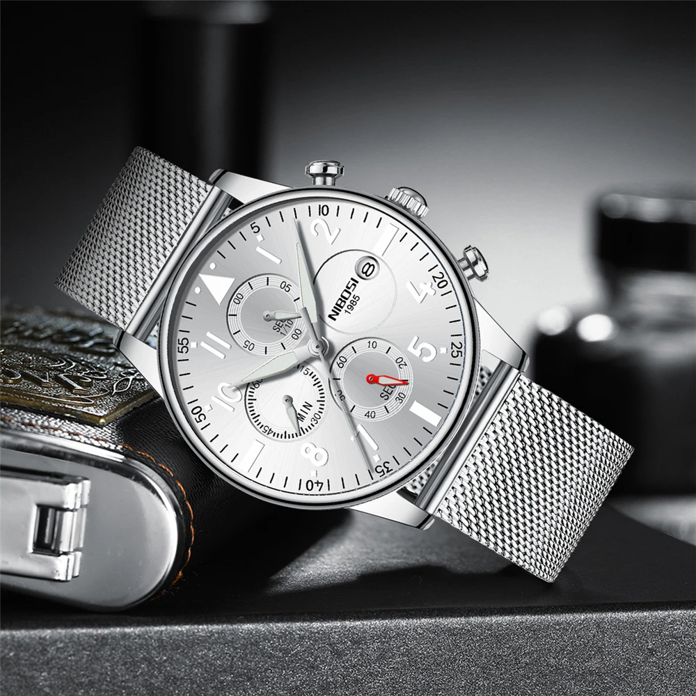 Часы мужские Relogio Masculino новые модные мужские s часы NIBOSI Топ бренд класса люкс мужские водонепроницаемые спортивные Кварцевые Мужские Бизнес часы
