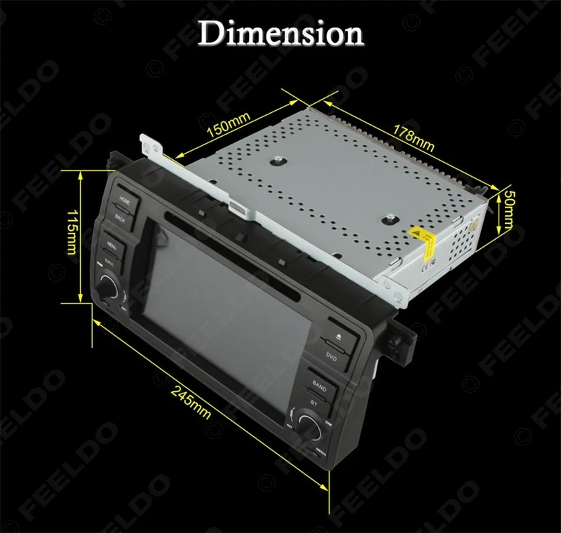 Flash Deal FEELDO 7" Android 6.0 (64bit) DDR3 2G/16G/4G LTE Quad Core Car DVD GPS Radio Head Unit For BMW 3 Series E46/MG ZT/Rover 75/M3 4