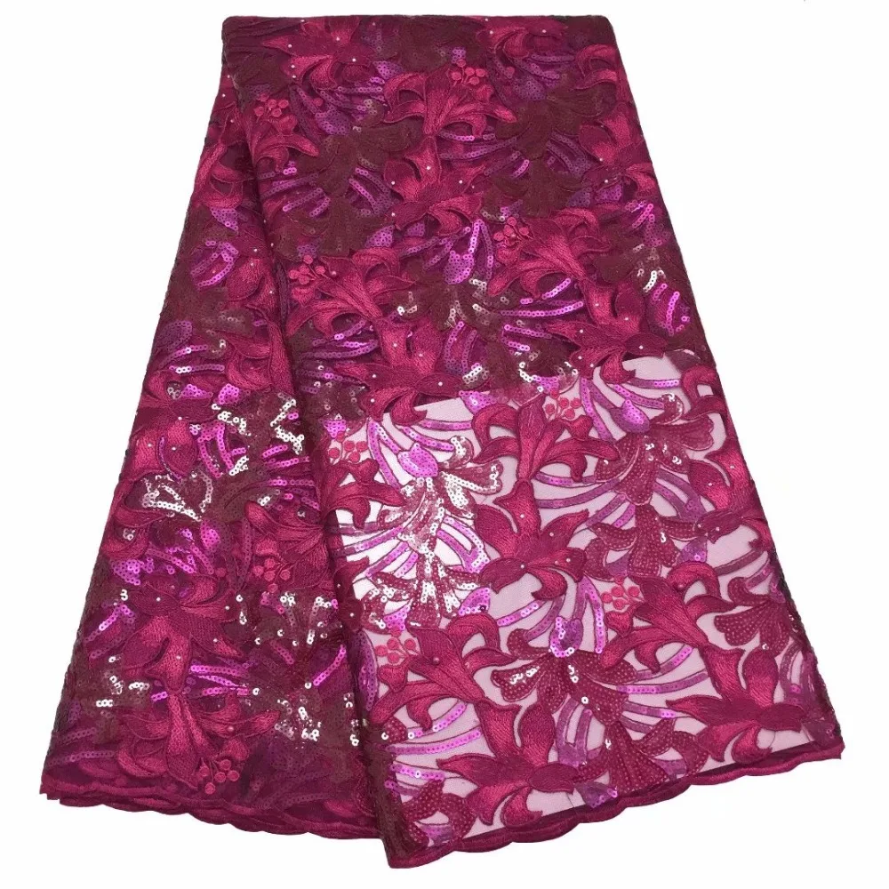 

African Lace Fabric 2019 NET Lace Fabrics High Quality net Lace Embroidery French Tulle Lace Fabric YDMAY111