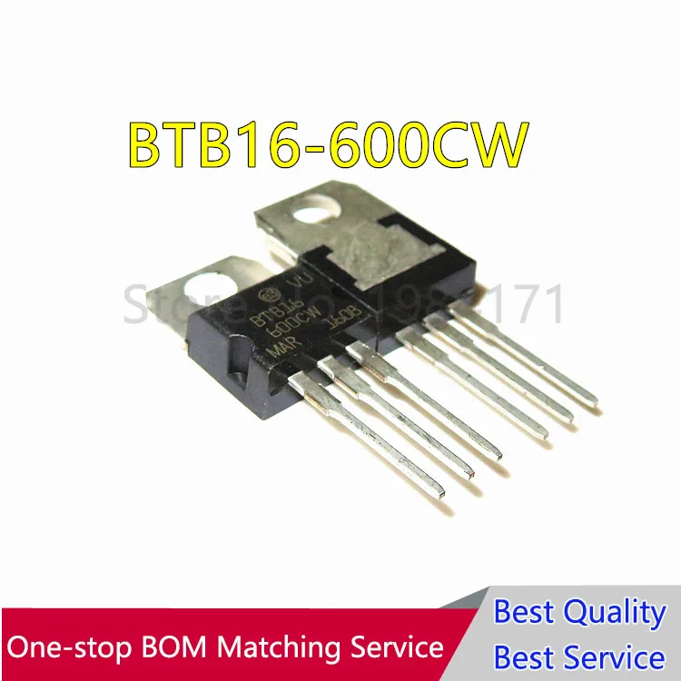 5 шт. BTB16-600CW-220 оригинал в наличии 16 А без припухлостей логический уровень и