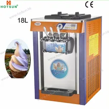 18L Commercial Countertop 220V Electric 3 Flavor Frozen Yogurt Soft Ice Cream Maker Machine