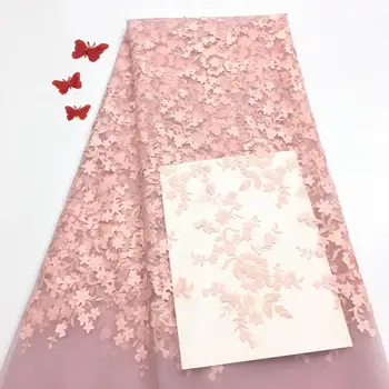 

African Lace Fabric 2019 Embroidered French Laces Fabric High Quality French Tulle Lace Fabric For Wedding Party JIAjiaJUN113