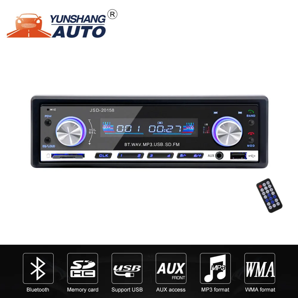 

JSD-20158 12V Bluetooth Stereo FM Radio Tuner MP3 Car Audio Player USB SD AUX APE FLAC WMA Car Electronics In-Dash One DIN