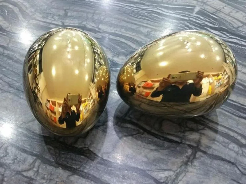 Керамические золотые серебряные счастливые яйца рождественские украшения для поделок свадебный подарок домашний Декор Гостиная винный Тумба для телевизора 8 шт