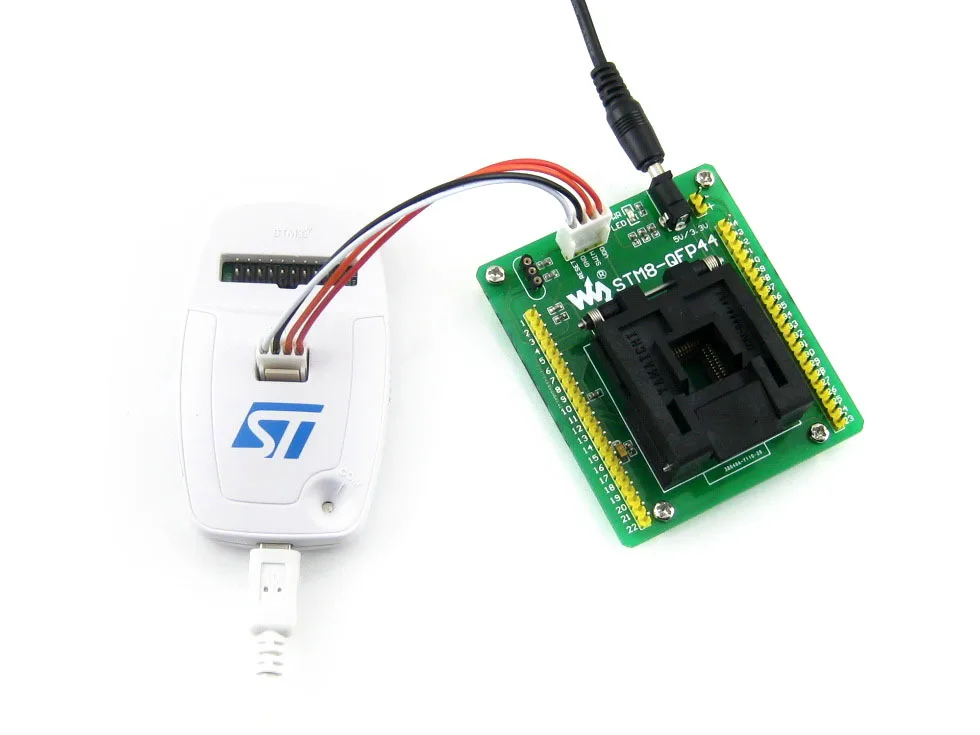 STM8 QFP44 STM8 программирования адаптер IC Тесты гнездо для LQFP44 посылка 0,8 мм Шаг с плавать Порты и разъёмы = STM8-QFP44